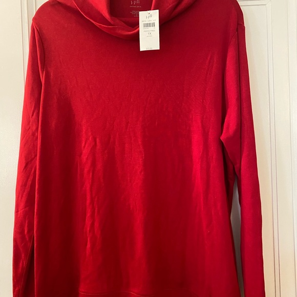 NWT red j jill turtleneck. Size 1x. Never worn - Picture 2 of 6